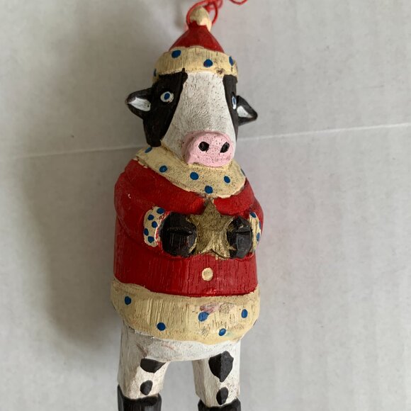 Lot of 38 Vintage Christmas Ornaments Santa Angel Cow Heart Star Bell Stocking - Picture 2 of 15